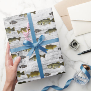 Papier Cadeau Pêche Thématique Walleye Bass Crappie Angler Homme