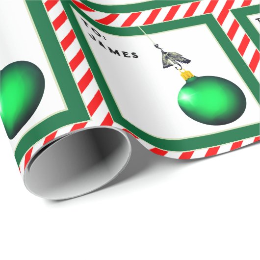 Papier Cadeau Pêche unique Noël pêcheur (Coin rond)