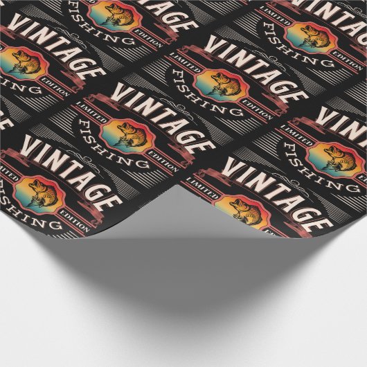 Papier Cadeau PÊCHE vintage ÉDITION LIMITÉE (Coin)