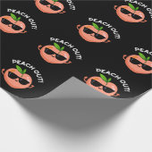 Papier Cadeau Pêcher Funky Fruit Pun Dark BG (Coin)