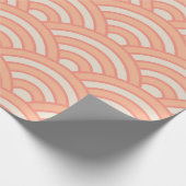 Papier Cadeau Pêcher Fuzz Japon Vagues Seigaiha (Coin)