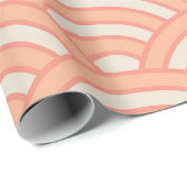 Papier Cadeau Pêcher Fuzz Japon Vagues Seigaiha (Coin rond)