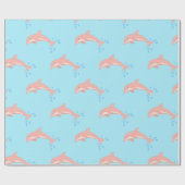 Papier Cadeau Pêches le dauphin rose (Plat)