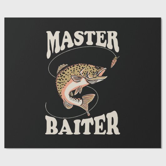 Papier Cadeau Pêcheur d'appât Maître (Plat)