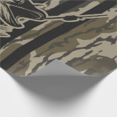 Papier Cadeau Pêcheur de basse Camo Drapeau Bottomland Camo (Coin)