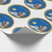 Papier Cadeau Pêcheur de gros loups pêchant sur la glace (Coin)