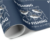 Papier Cadeau Pêcheur pêcheur pêcheur Anniversaire Pêche (Coin rond)