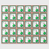 Papier Cadeau Pêcheur unique Noël (Plat)