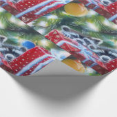 Papier Cadeau Peeking Raccoons Cadeaux de Noël (Coin)