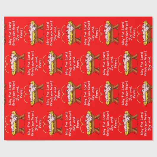 Papier Cadeau Pees et Joy !!! Funny Christmas (Plat)