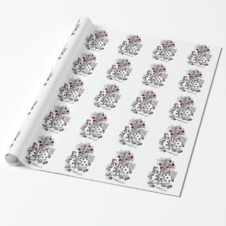 Papier Cadeau Peignant les roses rouges