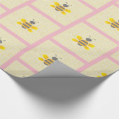 Papier Cadeau Peigne de miel et Bumble Bee Jaune & Noir envelopp (Coin)