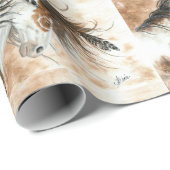 Papier Cadeau Peignez l'enveloppe de cadeau de poney de cheval - (Coin rond)