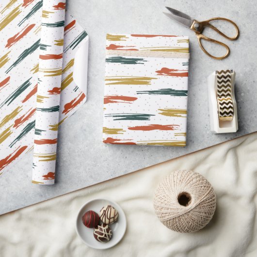 Papier Cadeau Peindre le Motif Abstrait (Artisanat)