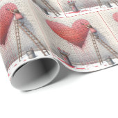 Papier Cadeau Peindre une murale cardiaque valénine (Coin rond)