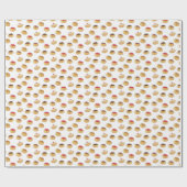 Papier Cadeau Peint à la main, mignon Hannukah doughnut motif Wr (Plat)