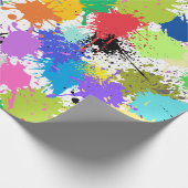 Papier Cadeau Peintre Splatter Artiste Cadeau Enveloppement Papi (Coin)