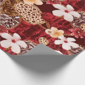 Papier Cadeau Peinture à la main Abstraite aquarelle Leopard Zeb (Coin)