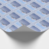 Papier Cadeau Peinture à la souris - Oiseau original (Coin)