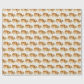 Papier Cadeau Peinture à l'eau douce et mignonne pour bébé (Plat)