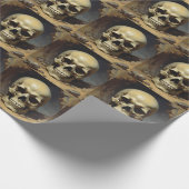 Papier Cadeau Peinture à l'huile de crâne Style peinture illustr (Coin)