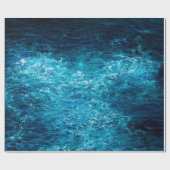 Papier Cadeau peinture à l'huile montrant les vagues de l'océan (Plat)