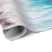 Papier Cadeau peinture à l'huile sur le beau coucher de soleil v (Coin rond)