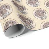 Papier Cadeau Peinture à pointres germanique - Art original (Coin rond)