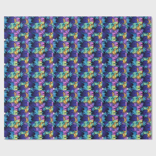 Papier Cadeau Peinture Abstraite (Plat)