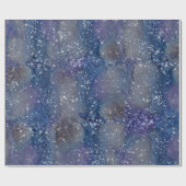 Papier Cadeau Peinture Abstraite Artistique moderne Ciel de nuit (Plat)