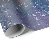 Papier Cadeau Peinture Abstraite Artistique moderne Ciel de nuit (Coin rond)