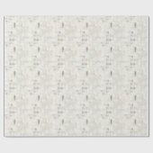 Papier Cadeau Peinture Abstraite Blanc Cassé (Plat)