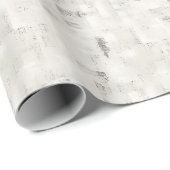 Papier Cadeau Peinture Abstraite Blanc Cassé (Coin rond)