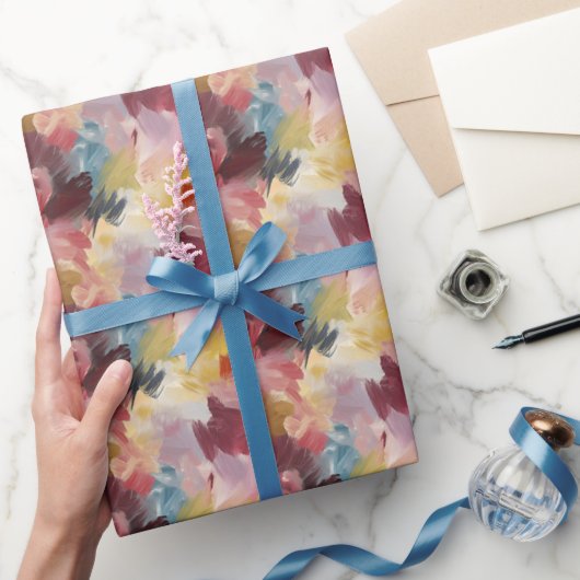 Papier Cadeau Peinture Abstraite Colorée  (Cadeaux)