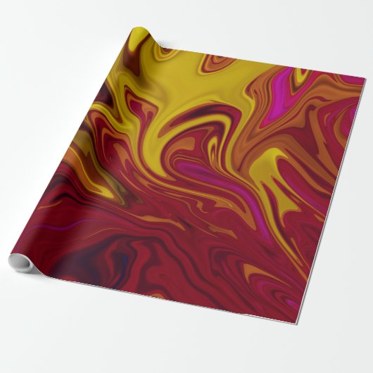 Papier Cadeau Peinture abstraite colorée (Déroulé)