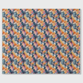 Papier Cadeau Peinture Abstraite Colorée (Plat)