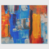 Papier Cadeau Peinture abstraite couleur aérée (Plat)