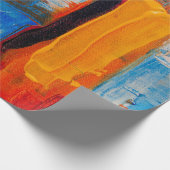 Papier Cadeau Peinture abstraite couleur aérée (Coin)