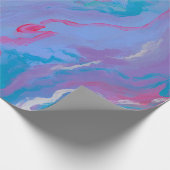Papier Cadeau Peinture Abstraite couleur violet rose (Coin)