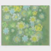 Papier Cadeau Peinture Abstraite d'aquarelle salée florale (Plat)