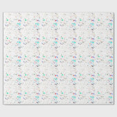 Papier Cadeau Peinture Abstraite éclaboussée (Plat)