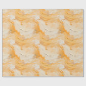 Papier Cadeau Peinture Abstraite Jaune et Blanche (Plat)