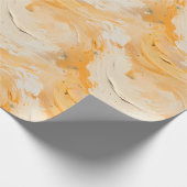 Papier Cadeau Peinture Abstraite Jaune et Blanche (Coin)