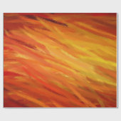 Papier Cadeau Peinture Abstraite orange jaune (Plat)
