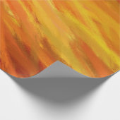 Papier Cadeau Peinture Abstraite orange jaune (Coin)