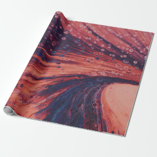 Papier Cadeau Peinture abstraite rouge et noire