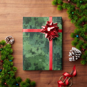 Papier Cadeau Peinture Abstraite Verte