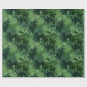 Papier Cadeau Peinture Abstraite Verte (Plat)