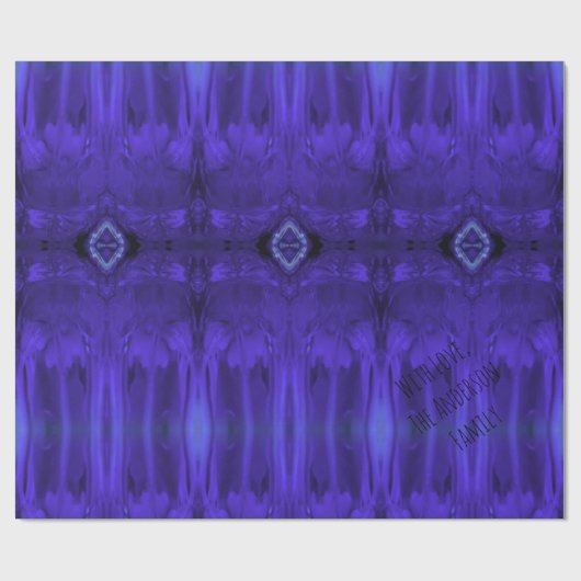 Papier Cadeau Peinture Abstraite violette (Plat)