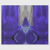 Papier Cadeau Peinture Abstraite violette blanche Art (Plat)